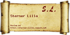 Sterner Lilla névjegykártya